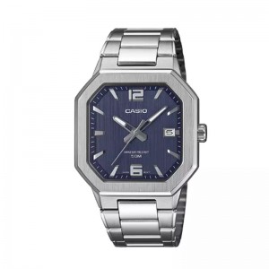 Casio MTP-B195D-2AVDF Silver Blue Steel
